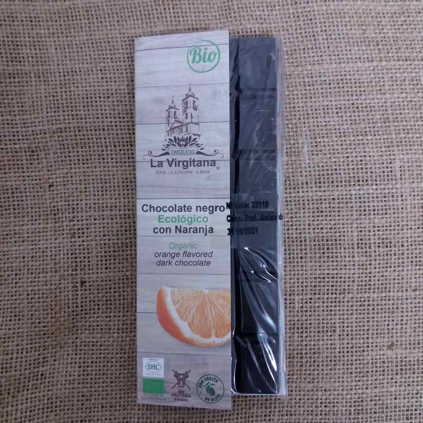 Chocolate Negro Ecológico con Naranja La Virgitana Natural Gourmet