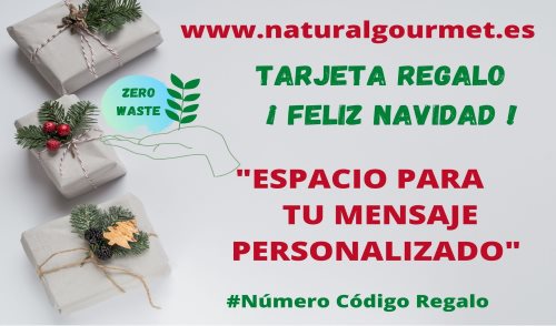 Tarjeta Regalo Feliz Navidad 30€ Zero Waste Natural Gourmet